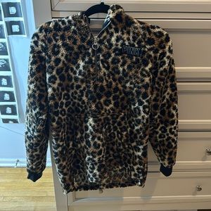 Cheetah Sherpa quarter zip